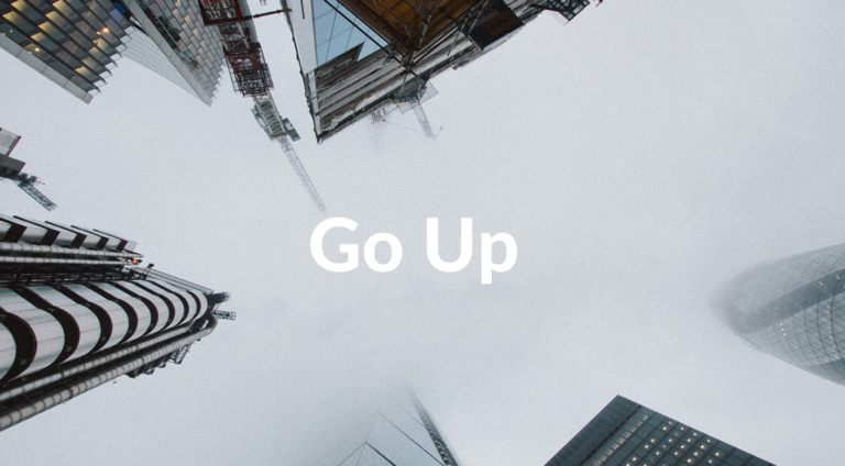 Go Up banner - website analysis