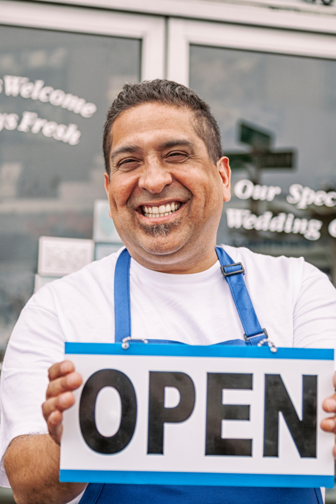 Open for business - Small business owner